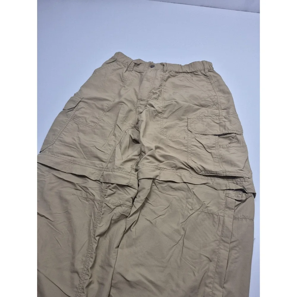 REI Convertible Pants Mens 32x32 Beige Nylon Zip Off Hiking UPF 50+ Outdoor